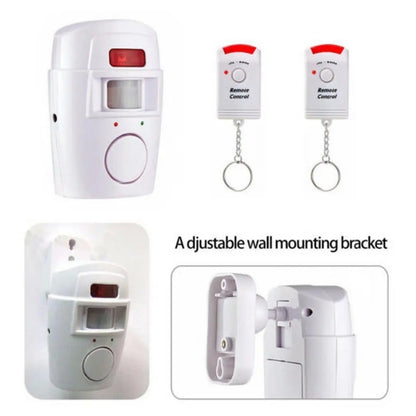 105dB Home Smart Security Alert Infrared Sensor Anti-theft Motion Detector Alarm Monitor Wireless Alarm System+2 Remote Control