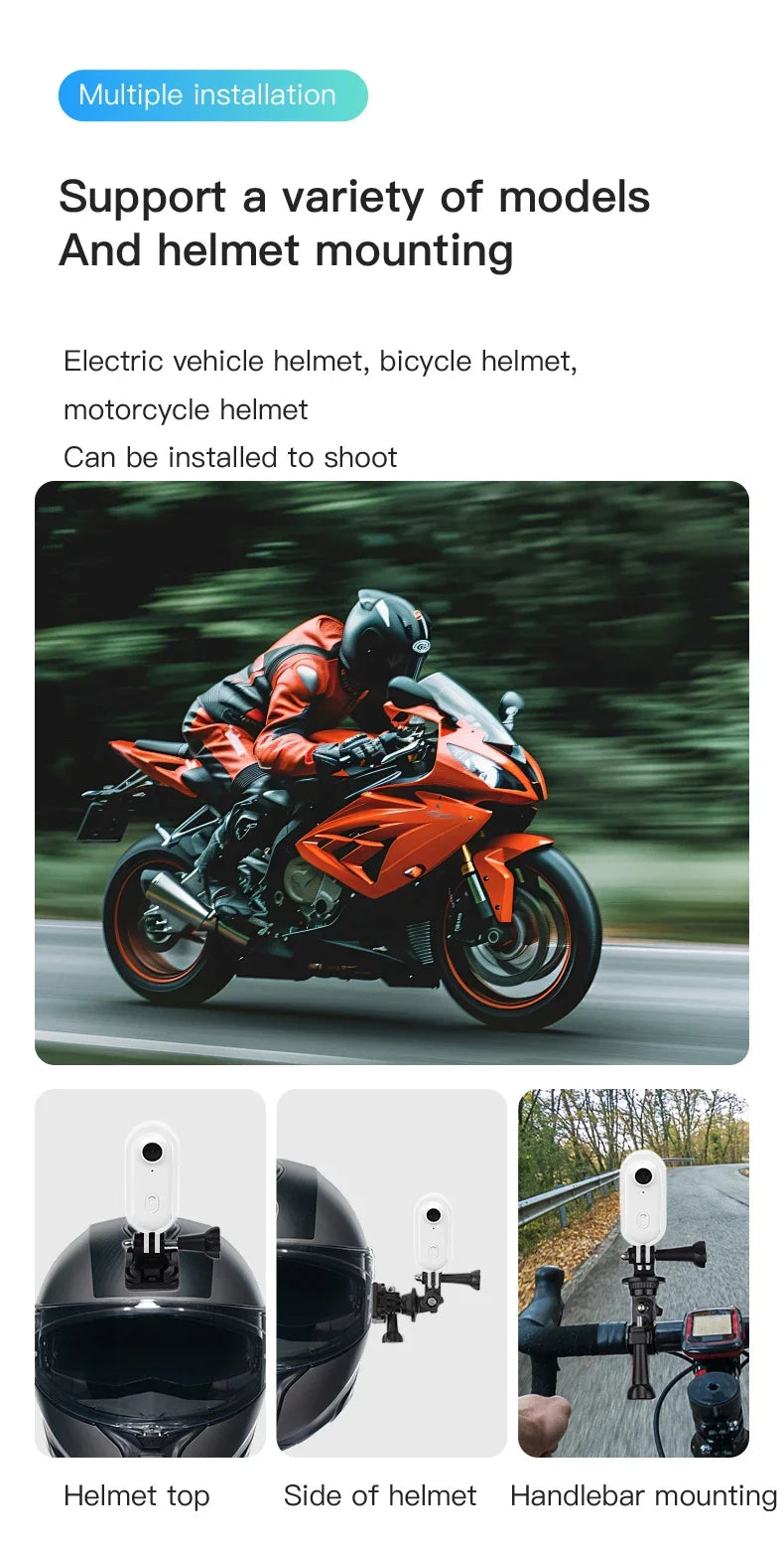 4K Bodycam Action Bike Camera Integrated Helmet Handlebar Motorcycle Road Sport Cam Battery Body Mini Full Hd Sports Action Wifi