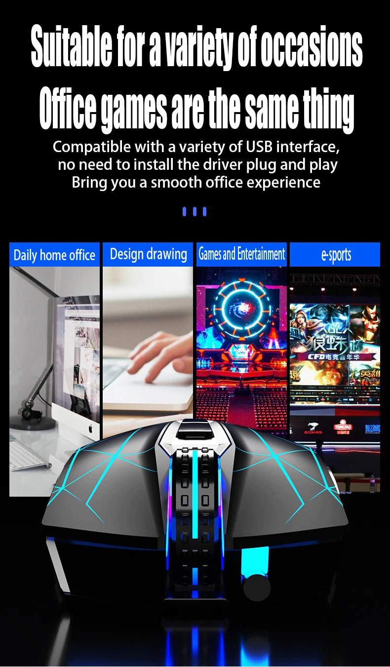 S50 New Gaming Mouse, Wired Mechanical Game, Macro Programming, Notebook, Desktop Computer, Office