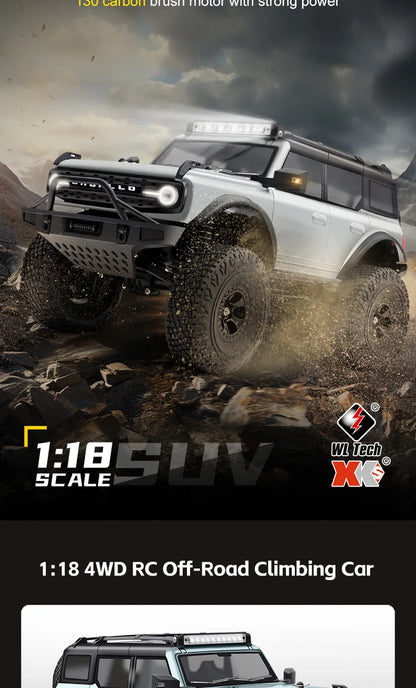 Wltoys New 1:18 Electric Four-Wheel Drive Climbing Car Remote Control Horse Model Toy For Children RC Car Toy