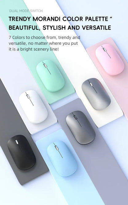 Xiaomi Bluetooth Wireless Mouse Dual Mode DPI Adjustable 2.4G Type-C Rechargeable Silent Ergonomic Morandi Portable Office Mouse