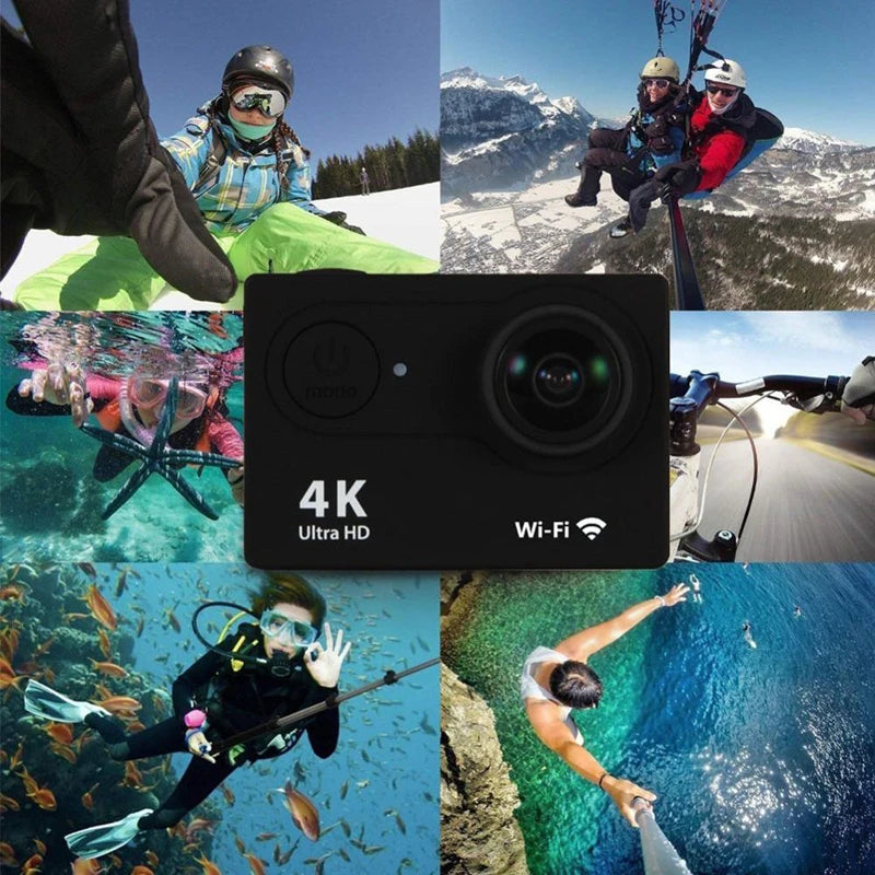 Ultra HD 4K Action Camera 1080P/30FPS 2.0 inch Screen WiFi Remote Control Mini Cameras Waterproof DV Helmet Go Sport Camera Pro