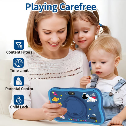 7 Inch Kid Tablet 4GB RAM 64GB ROM Android 13 Wi-Fi Battery Dual Camera Children's Gift Kids Software