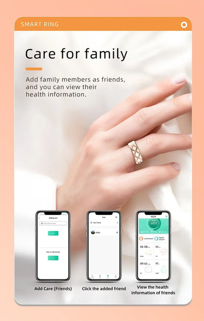 Smart Ring with Charging Box for Heart Rate Blood Oxygen Sleep Monitoring Multi Sport Tacking Modes IP68 Waterproof Smart Rings