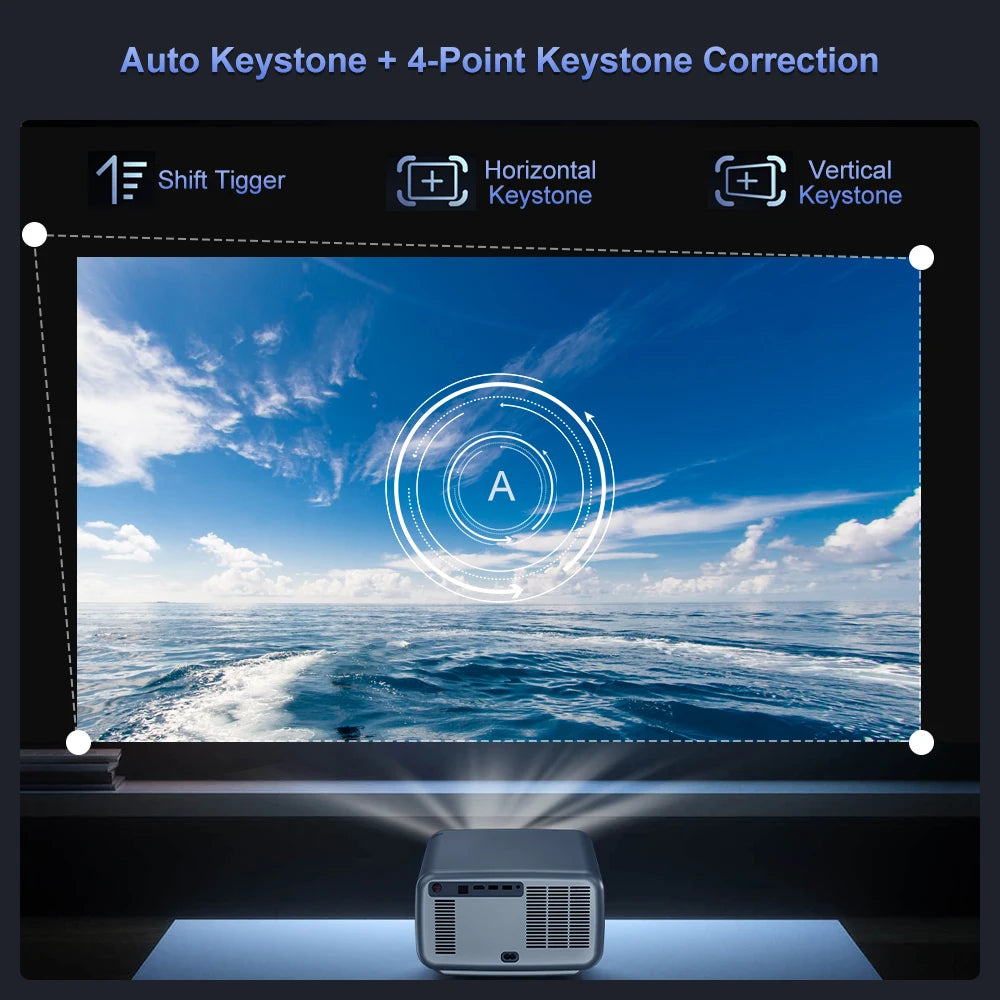 Touyinger Q12W PRO Full HD 1080P Projector 4K 2800 ANSI Android 12 Cinema Beam Projector for Home Education Conference Video