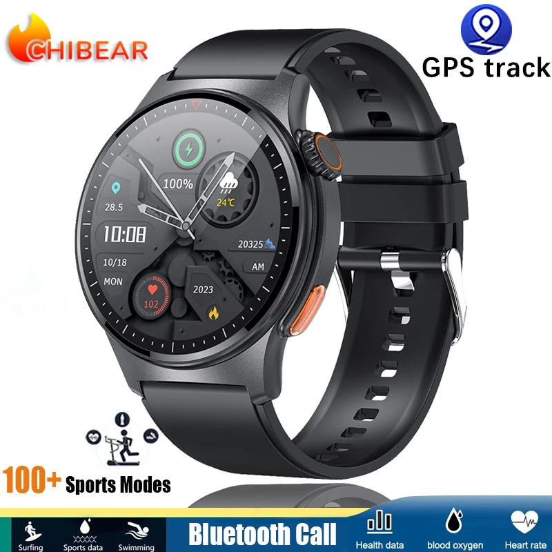 Men's Bluetooth Call Smart Watch GPS Sports NFC Health Monitoring Weather Data Waterproof Smartwatch 2025 New