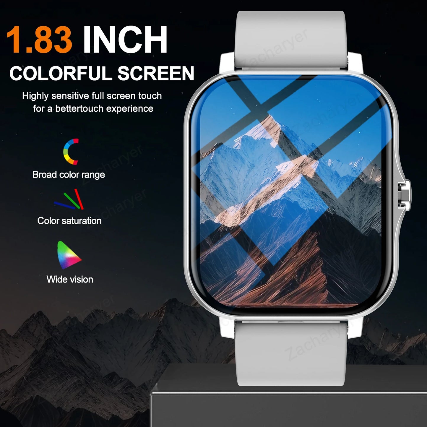 Smart watch, wireless calling /dial, multi -Sport mode, calling reminder and rejection,information reminder, Various APP Reminde