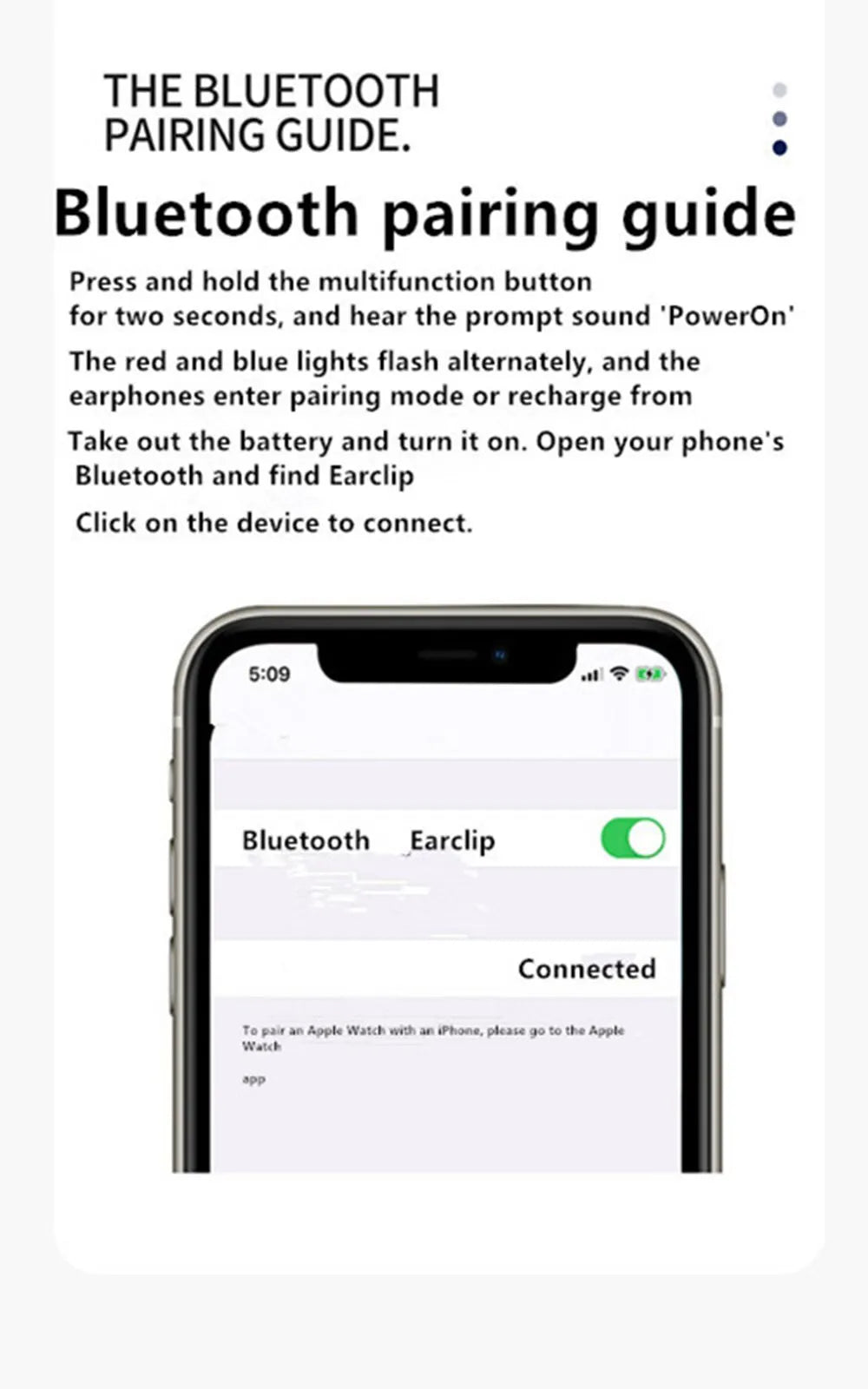 Ear-Clip Wireless Headsets TWS Bass Music Earring Bluetooth 5.3 Earphones Single Sport Headphone With Mic Touch Business Earbud