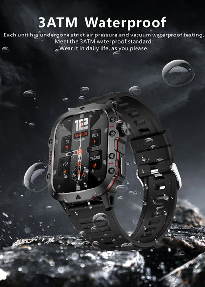 LIGE Outdoor Smart Watch Men 2.01" Screen 3AT Waterproof Watches Bluetooth Call Ai Voice Sport Smartwatch For Android Xiaomi IOS