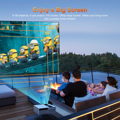 Digital Projector Support Projectors 4k Portable Autofocus 380Ansi Android 13 WiFi 11 BT5.2 Home Portable Mini Projector