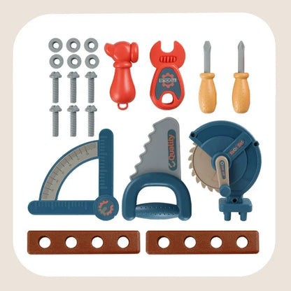 ParentChild Engineer Toybox Operable Electric Tools Safe Plastic Family DIY Game Unisex Design