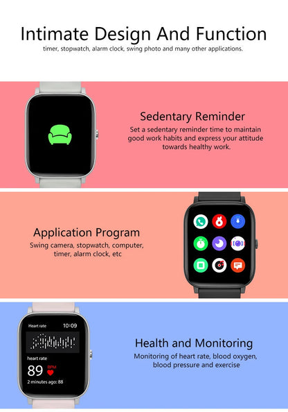 LIGE 2025 Smart Watch Men 1.85'' Screen Lady Gift Sports Fitness Watches Bluetooth Calling Digital Wristwatch For Android Phone