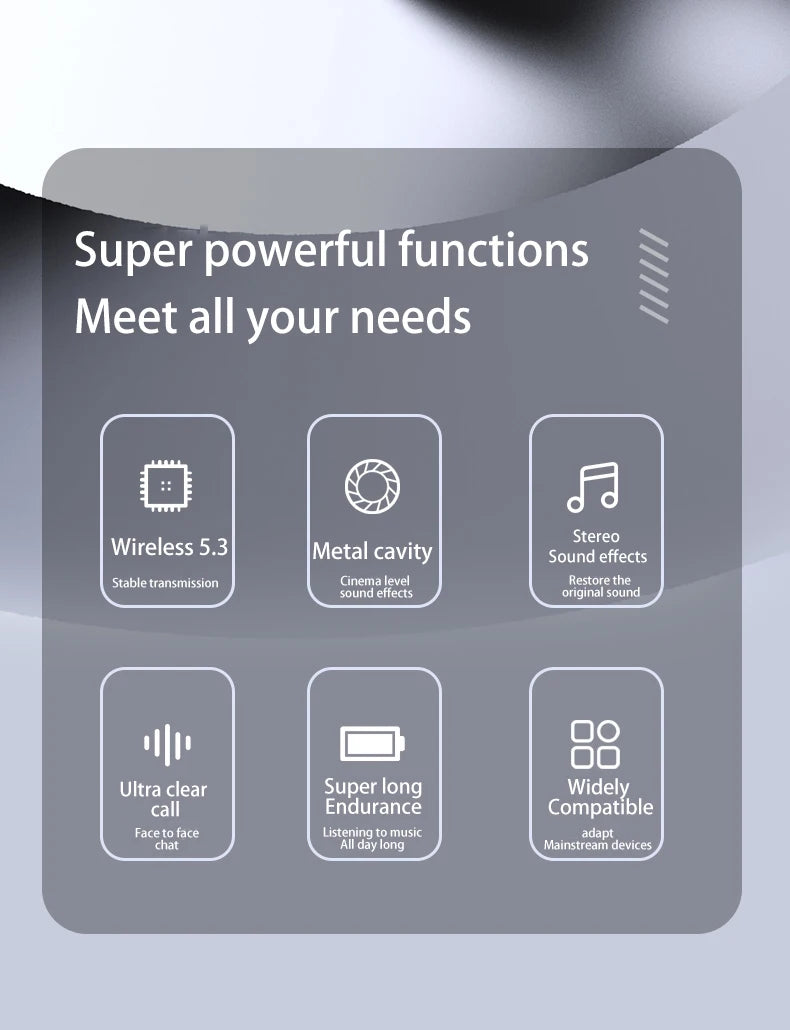 Ear clip earphones, Bluetooth wireless earphones, comfortable to wear for sports, office, leisure, and long battery life