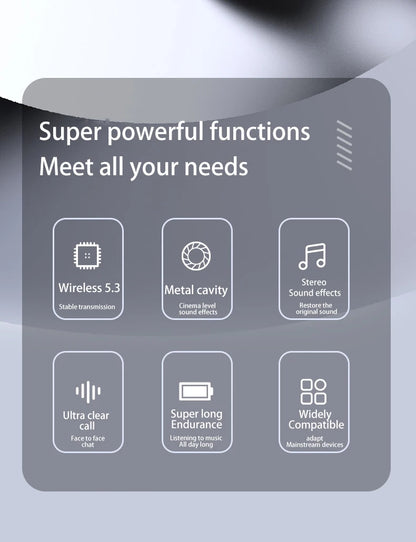 Ear clip earphones, Bluetooth wireless earphones, comfortable to wear for sports, office, leisure, and long battery life