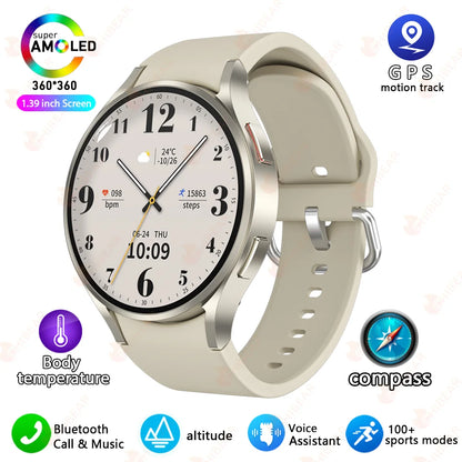 2025 New Watch 6 Pro Customized Watch Face Voice Call smartwatch Men GPS Sports Fitness Tracker Women Smart Watch IOS Android