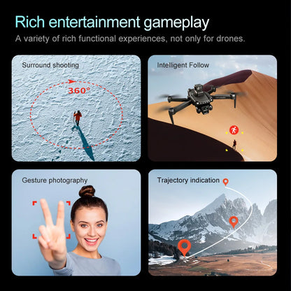 V198GPS Drone 8K Profesional HD Camera ESC Brushless Obstacle Avoidance Aerial Optical Foldable Quadcopter Mini Dron