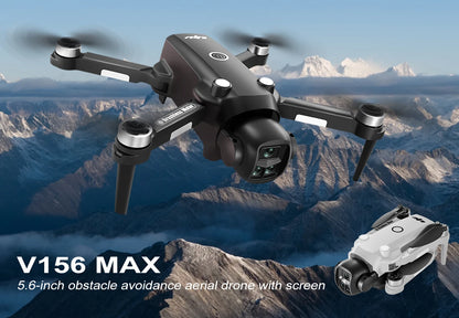 V156 MAX Drone 8K Camera HD With Screen Optical Flow Intelligent Obstacle Avoidance Foldable Brushless Motor Quadcopter Toy UAV