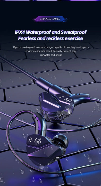 E-Sports Gaming Headset 7.1 Surround Sound Hifi Stereo Wired headphones 3.5mm/Type-C In-Ear dual Mic PUBG Gaming Earphone Earbud