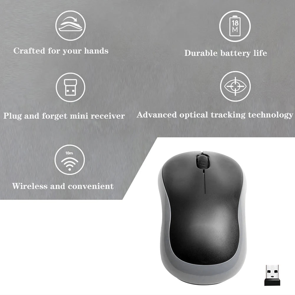 M185 Mini Wireless Mouse Comfortable Portable Mouse Mice 2.4GHz with USB Mini Receiver Small Hand Mouse for Windows/ OS/Linux