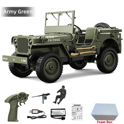 JJRC C8815 RC Car 1/10 WILLYS 1941 4WD RTR RC Crawler 2.4G Remote Control Car Off-road Climbing Military RC Truck Toys Gift