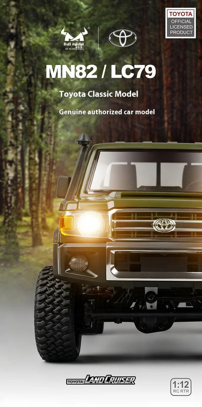 MN MODEL RC 1:12 4x4 Jungle Diving Car Climbing Off-road Wading Vehicle Rock Crawler Shovel Tool Box Truck Toy for Adult Gift