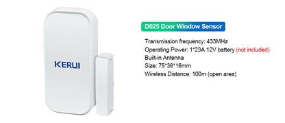 KERUI NEW 4G/WiFi Home Alarm System Tuya Smart Home Sesurity Alarm Wireless Burglary Protection PIR Motion Sensor APP Control