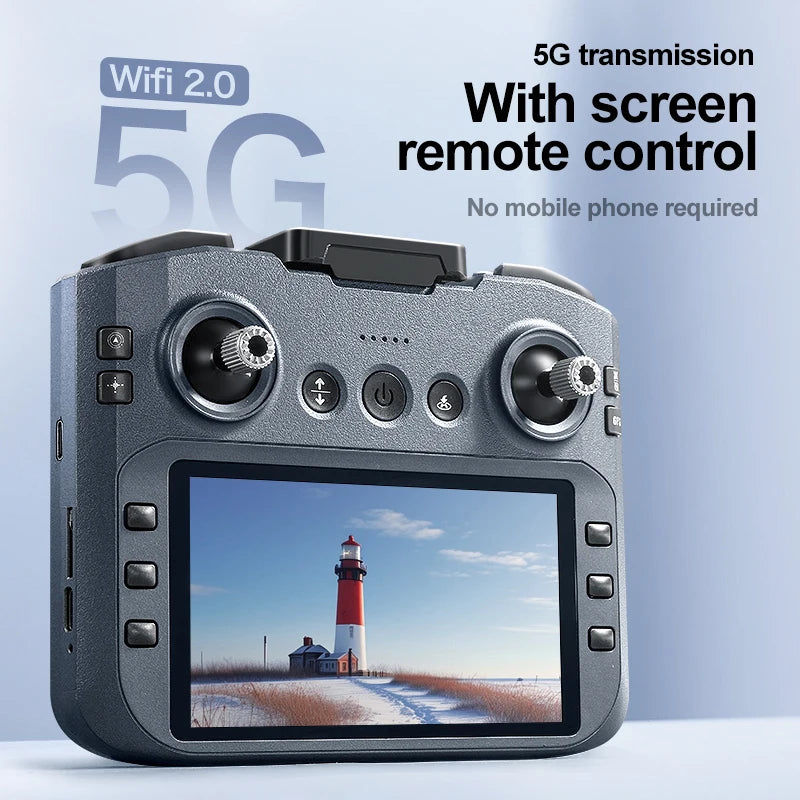 SHOU601PROMAX With Screen GPS Drone Aerial 8K HD Professional Quadcopter Obstacle Avoidance Brushless Remote Control Aircraft