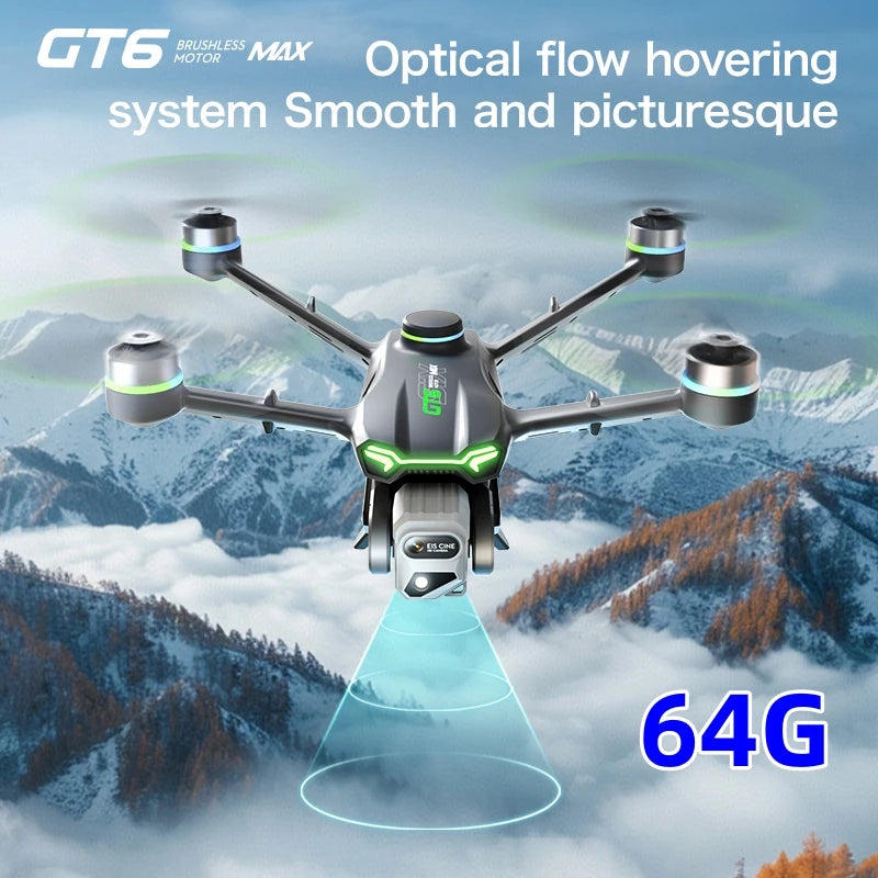 GT6 Professional Drone Long Range Flight Battery Quadcopter 4K HD Wifi Dron Aerial Photography Obstacle Avoidance Aircraft