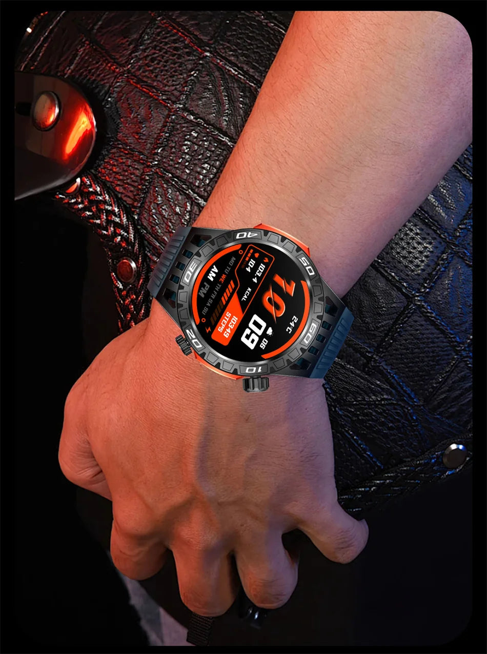 Smart Watch Men With LED Lighting Compass Sports Fitness Tracker Watch IP68 Waterproof Bluetooth Talk SmartWatch For Android IOS