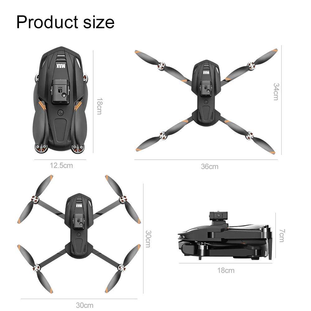 2025 V168 MAX GPS Drone Professional 8K Camera Aerial FPV Brush Avoiding Obstacle with Large Screen Remote Control Folding Dron
