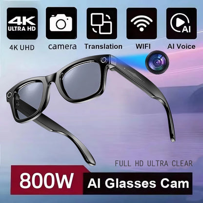 2025 New Smart Glasses Recording Videos AI Photo Recognition Translation Call Sunglasses Men Women Waterproof Bluetooth Glasses