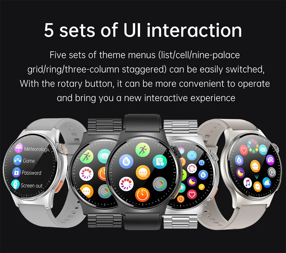 2025 New ECG+PPG Smartwatch Men's NFC Full Screen Touch Health Monitoring Bluetooth Call Smart Watch Android IOS