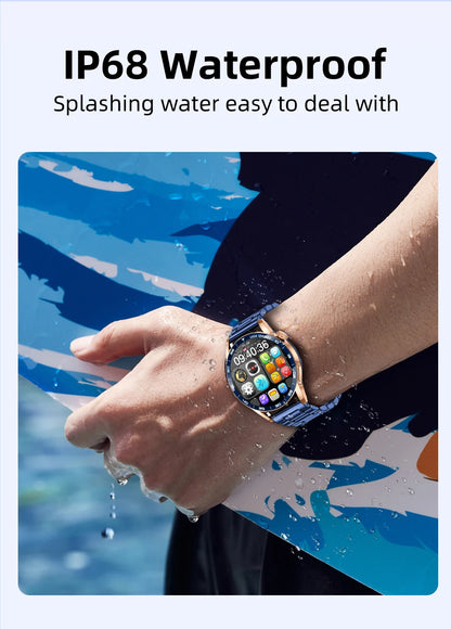 LIGE 2025 New Fashion Smart Watch Men HD Screen Sport Fitness Heart Rate Monitor Bluetooth Call IP68 Waterproof Smartwatch Women