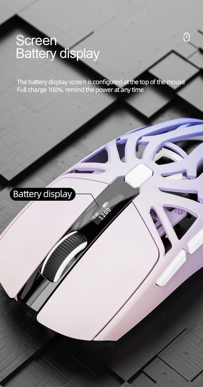 SMAILWOLF RS8  1000Hz Bluetooth mouse, 10000dpi, three-mode connection, lightweight macro gaming mouse notebook computer