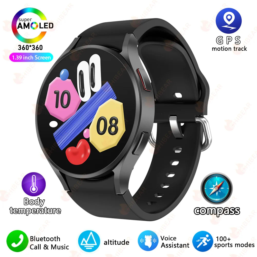 2025 New Watch 6 Pro Customized Watch Face Voice Call smartwatch Men GPS Sports Fitness Tracker Women Smart Watch IOS Android