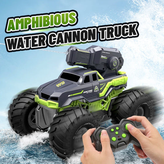 DWI DOWELLIN 2.4G water shooting remote control amphibious vehicle remote control waterproof stunt car toy children's gift