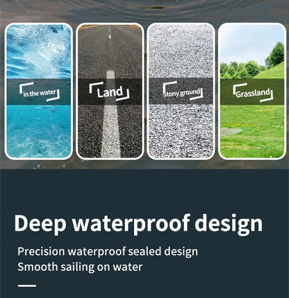 Rc Car Waterproof Amphibious 4Wd Off-Road Vehicle Remote Control Water Land Crawler Stunt Climbing Truck Toys for Boys Children