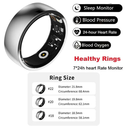 Zordai R09 R12 Smart Ring Men Women Wearable Ring For Xiaomi Heart Rate Blood Oxygen Sleep Health Sport Fitness IP68 Waterproof