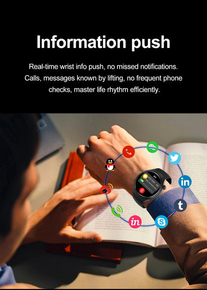 2025 New Fashion Ladies Smart Watch Full Screen Touch Health Monitoring Waterproof Blue Call Smartwatches Android IOS