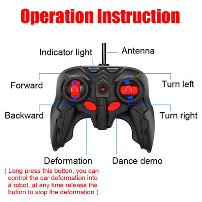 Electric RC Car 2 In 1 Transformation Robots Sports Vehicle Model Robots Boys Toys Remote Cool RC Deformation Cars Kid Toy Gifts