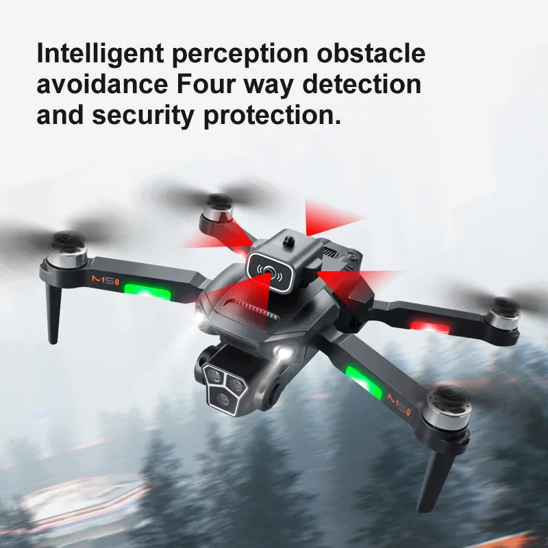 M1S Drone 4K Three Camera Brushless Motor Wide Angle Optical Flow Localization Four-way Obstacle Avoidance RC Quadcopter toys