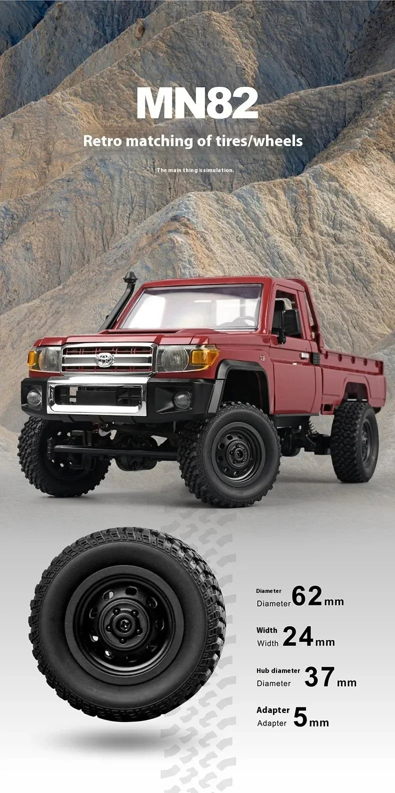 MN MODEL 1/12 4WD Remote Control Diving Off-road Car Climbing Truck All Terrain Vehicle Rock Crawler Wading Pickup Toy for Adult