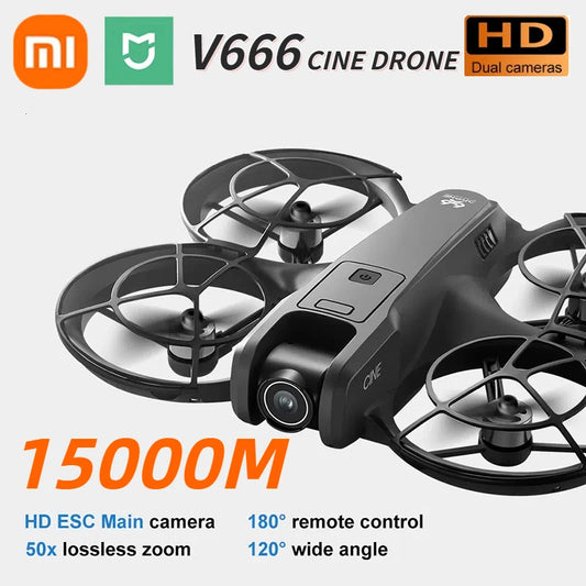 XIAOMI V666 Mini Drone 8K Professional WIFI 5G Drone Obstacle Avoidance Brushless Altitude Headless Mode RC Quadcopter Toys 2025