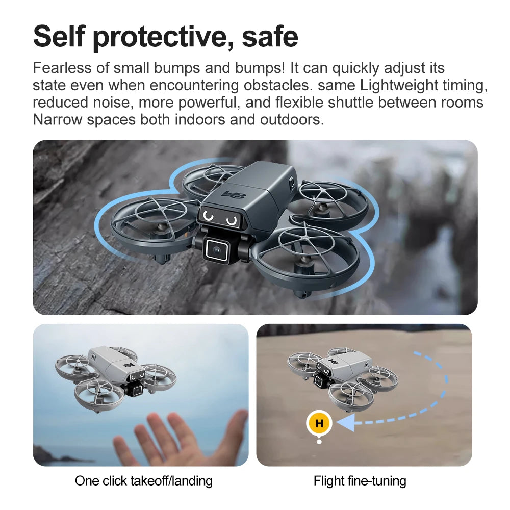 Xiaomi V86 Mini RC Drone 8K Aerial HD Intelligent Obstacle Avoidance Screen Remote Control Brushless Power GPS Helicopeter UAV