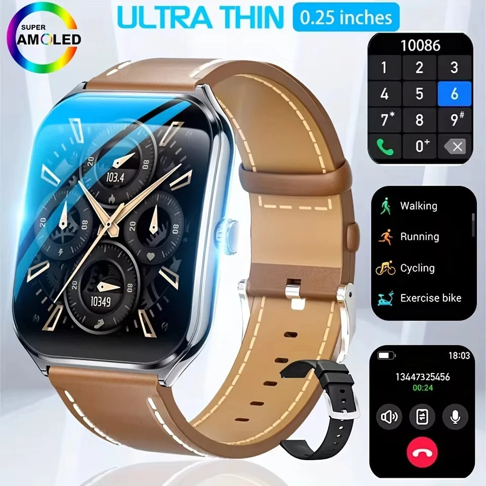 2025 new smart watch, 1.96-inch sports watch, IP67 waterproof, 110+ sports mode, fitness activity tracker, ultra-thin watch.