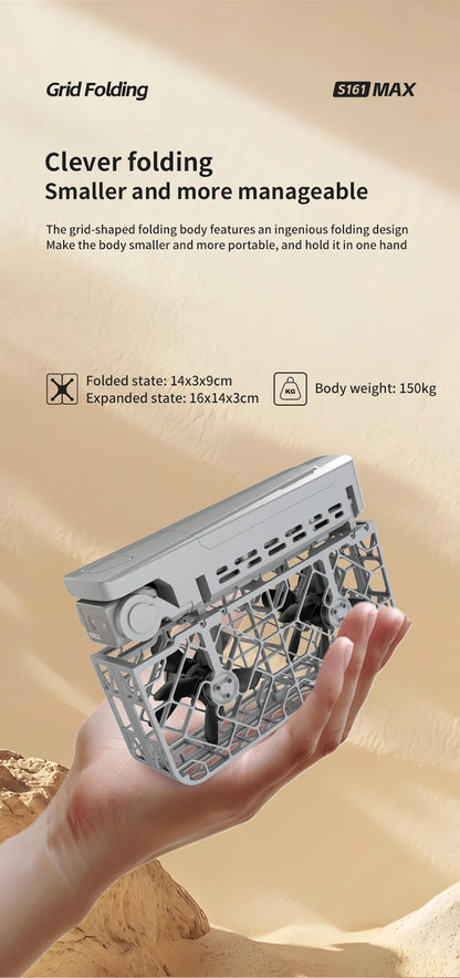 Original Mini Drone Flying Camera S161 RC Dron 8K HD Aerial Photography Pocket UAV with Screen Control Brushless Full Enclosure