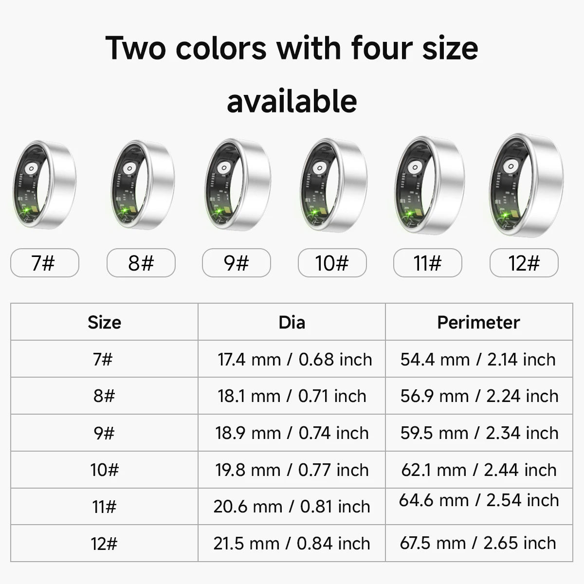 Smart Ring with Long Battery Life Lightweight Design Health Tracking Heart Rate and Blood Oxygen Monitoring Sleep Recording