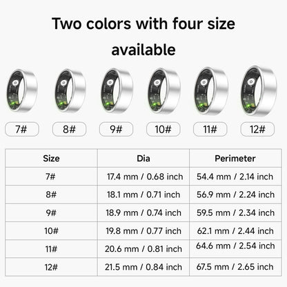 Smart Ring with Long Battery Life Lightweight Design Health Tracking Heart Rate and Blood Oxygen Monitoring Sleep Recording