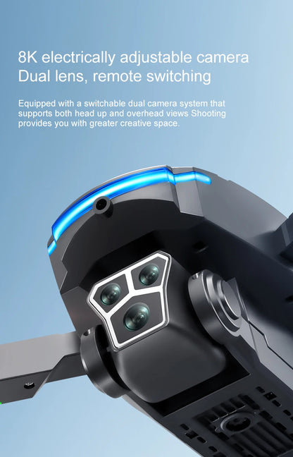 S2 Drone 8k Professional Hd Dual Camera Obstacle Avoidance Foldable Quadcopter Drone With Screen Remote Control New