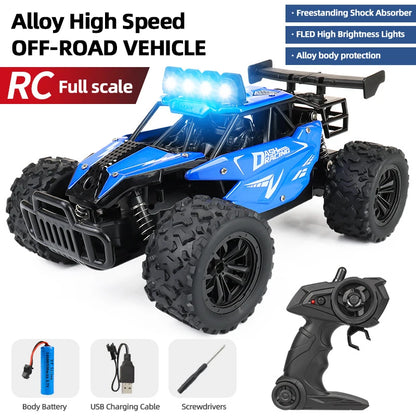 RC8 Racing Model Toy Alloy Remote Control Car 2.4GRC Proportional Throttle 1:16 Highspeed Big Foot Climbing off Road Vehicle